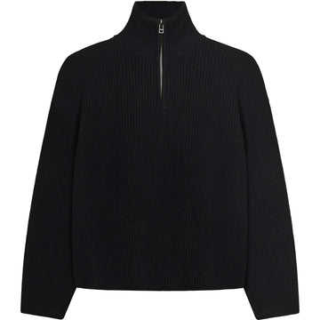 WBLee Wool Knit Half Zip Black
