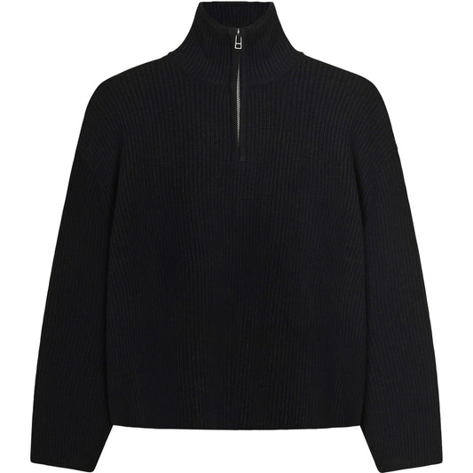 WBLee Wool Knit Half Zip Black