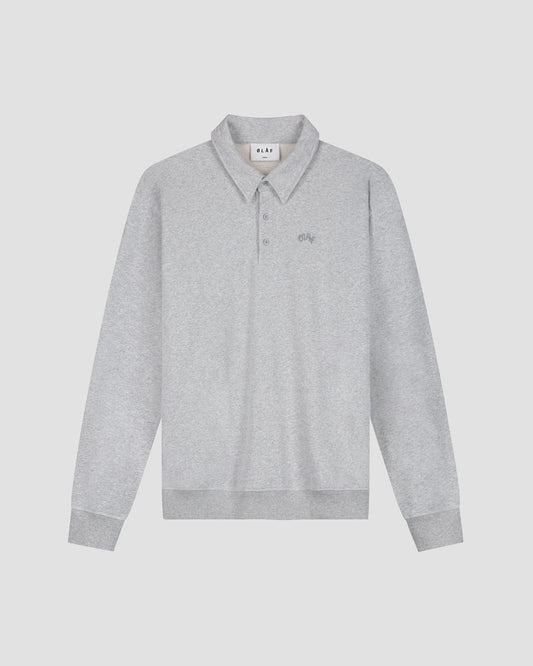 Heather Grey Oversized Polo