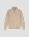 BEIGE KNITTED ZIP