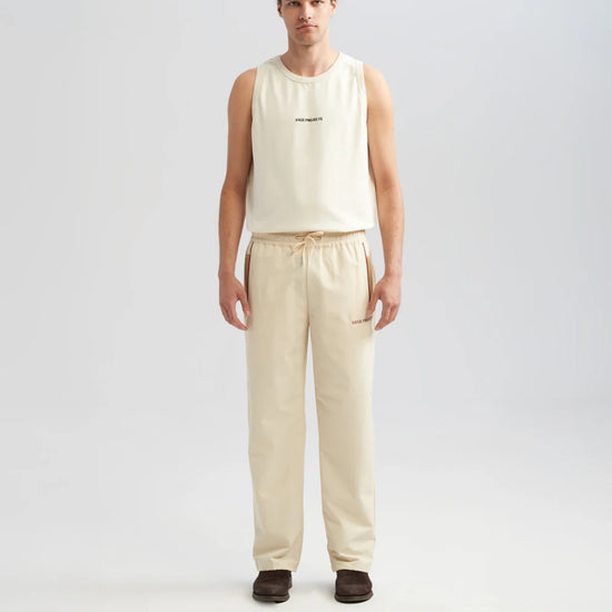 Beige Regular Fit Tracksuit Trousers