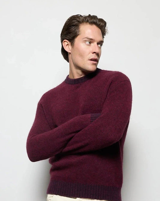 Gstaad Baby Alpaca Sweater Burgundy