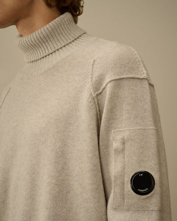 Off White Melange Lambswool Tu