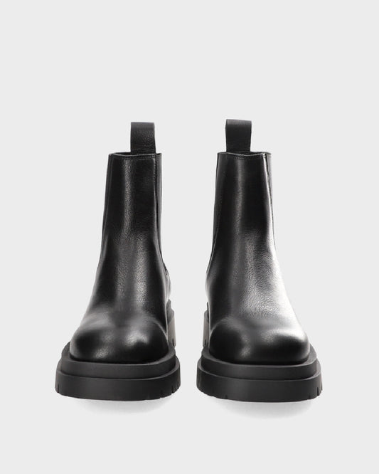 Black Leather Chelsea Boot