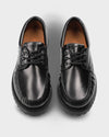 Black Leather Boat Shoe