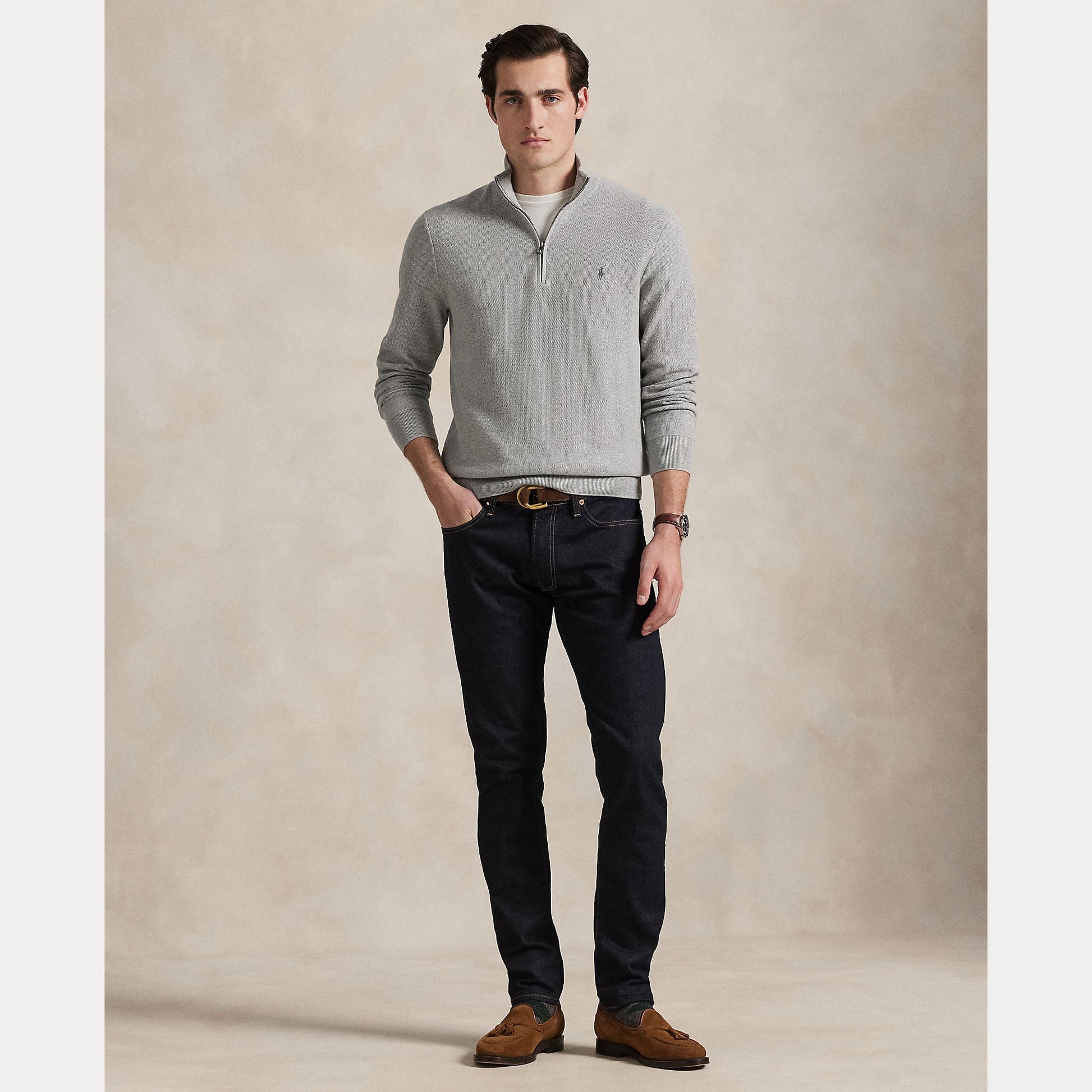 Andover Heather Mesh Knit Cott