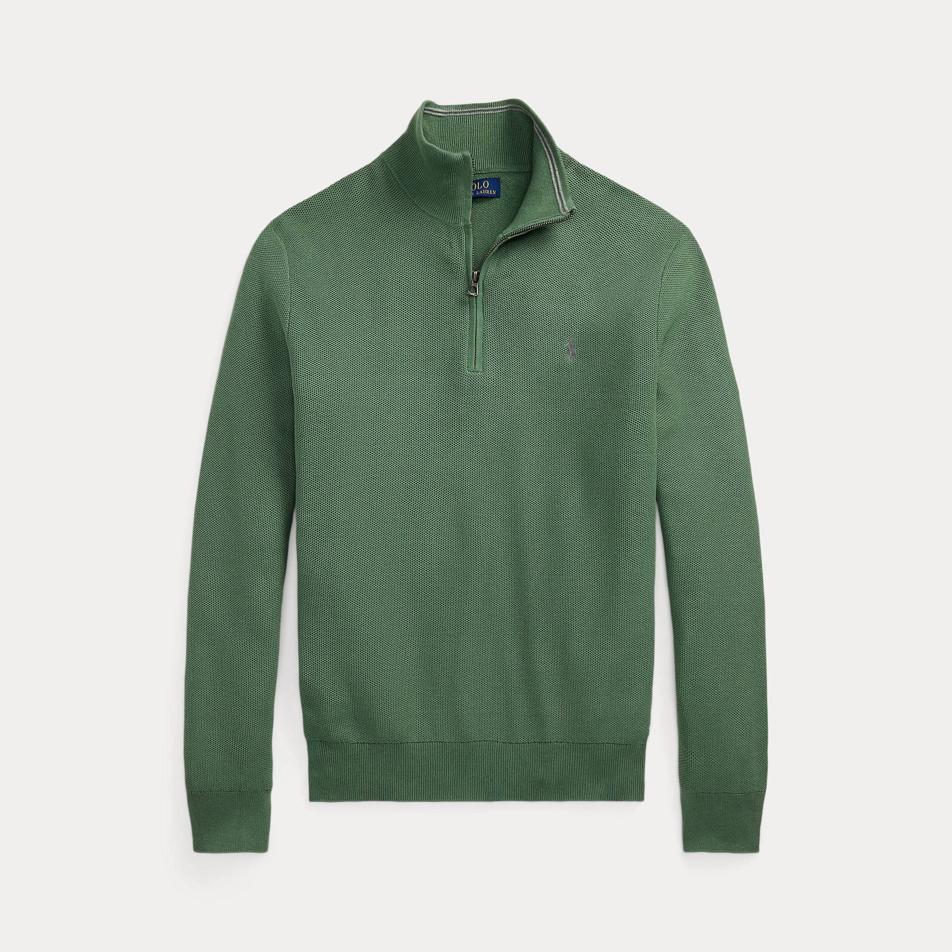 Mesh Knit Cotton Quarter Zip P