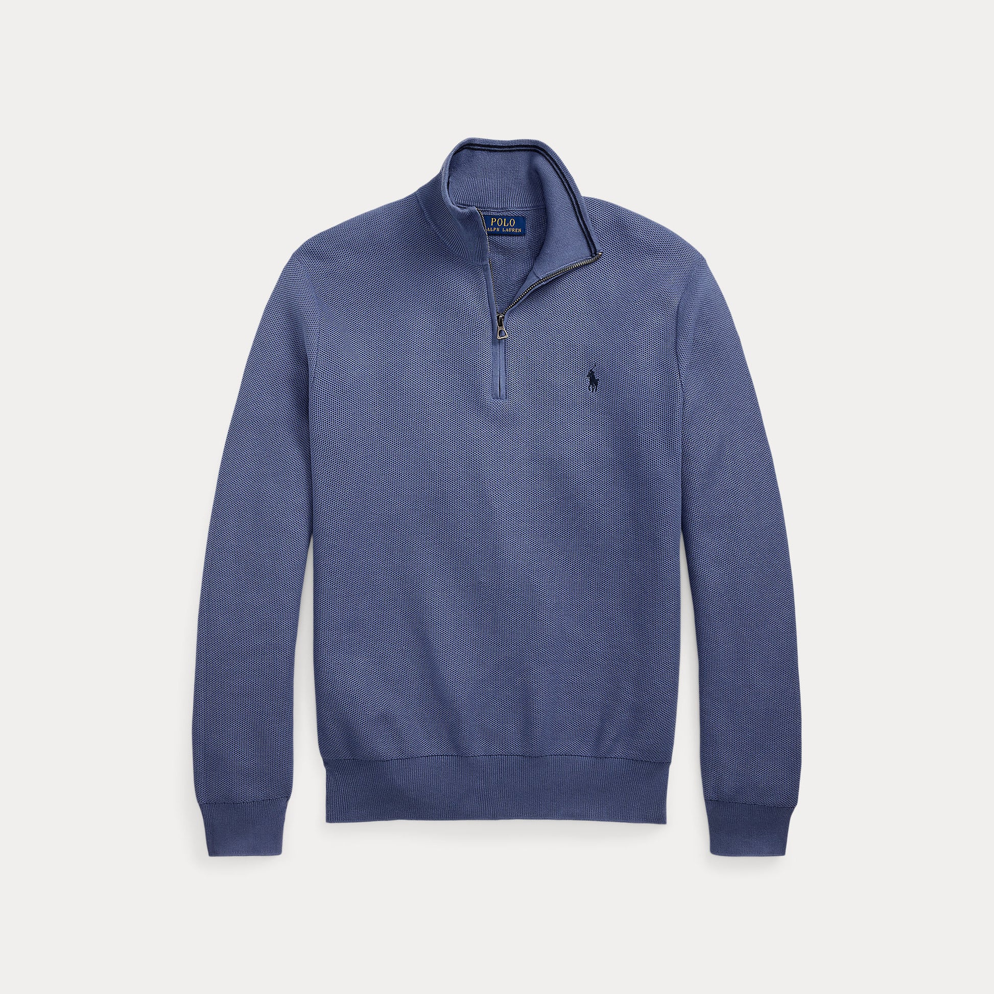 Mesh Knit Cotton Quarter Zip P