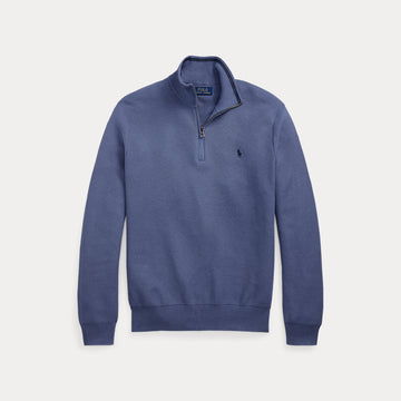 Mesh Knit Cotton Quarter Zip P