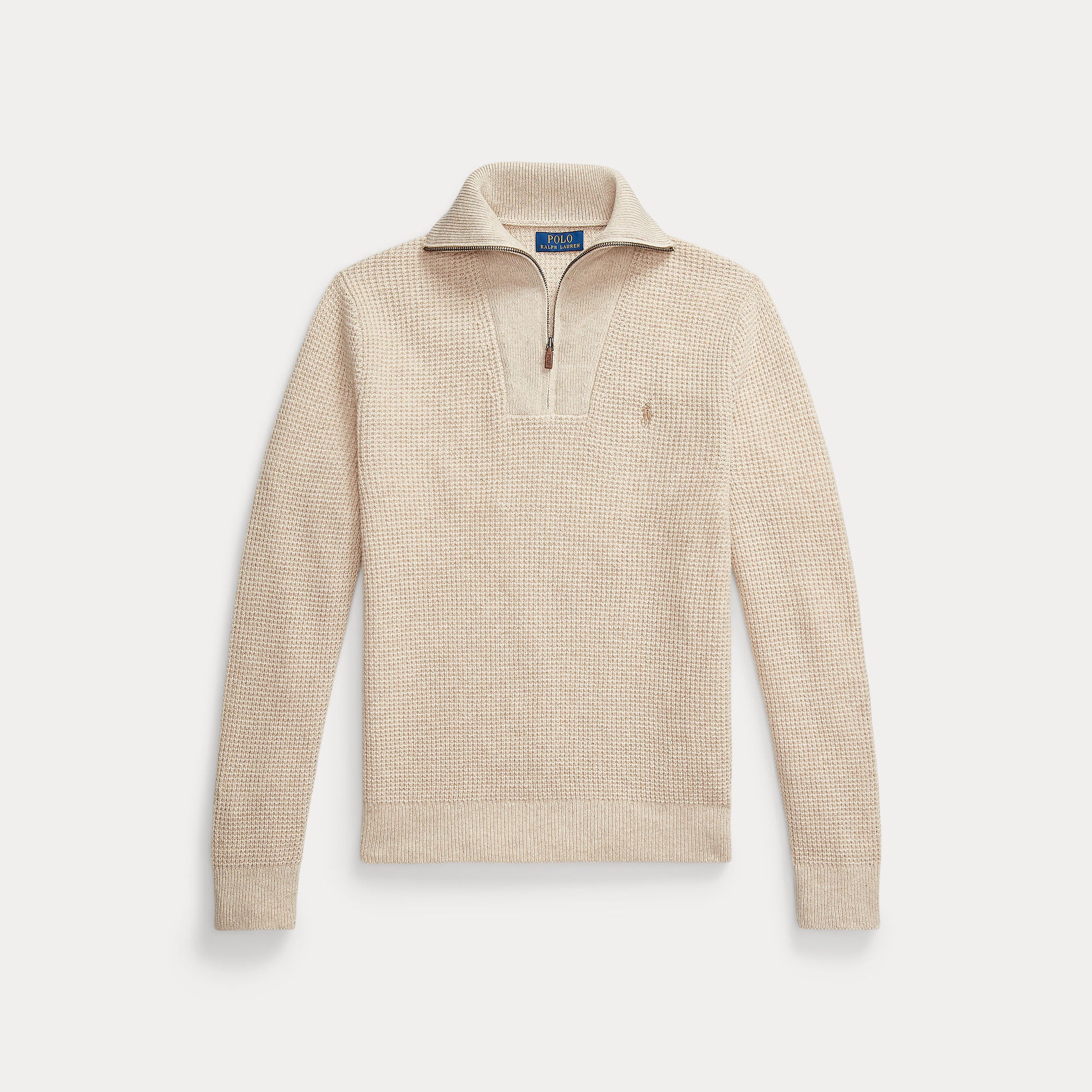 Waffle Wool Cotton Quarter Zip