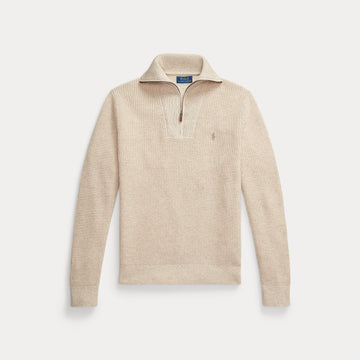 Waffle Wool Cotton Quarter Zip