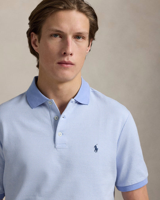 Jersey Polo Dress Shirt Blue/W
