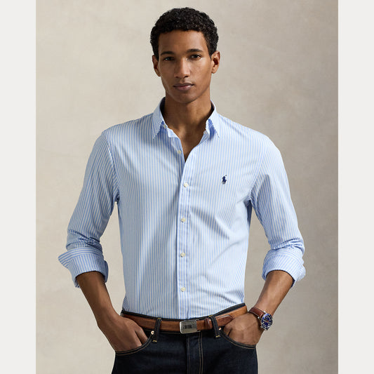 Stretch Poplin Custom Shirt Bl