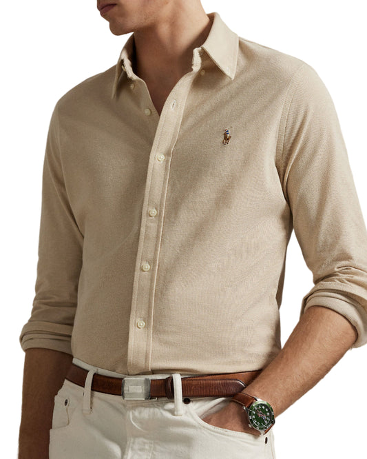 Knit Oxford Shirt Coastal Beig