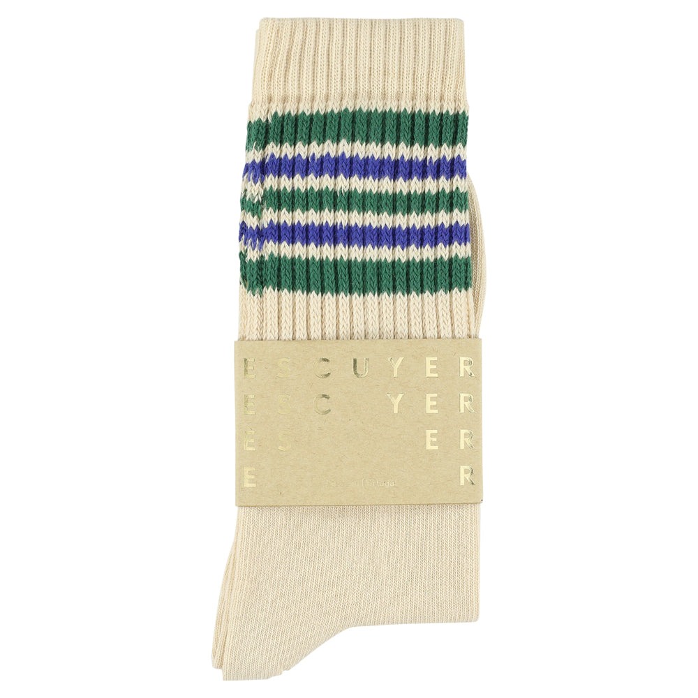5 Stripes Cotton Crew Socks Ec