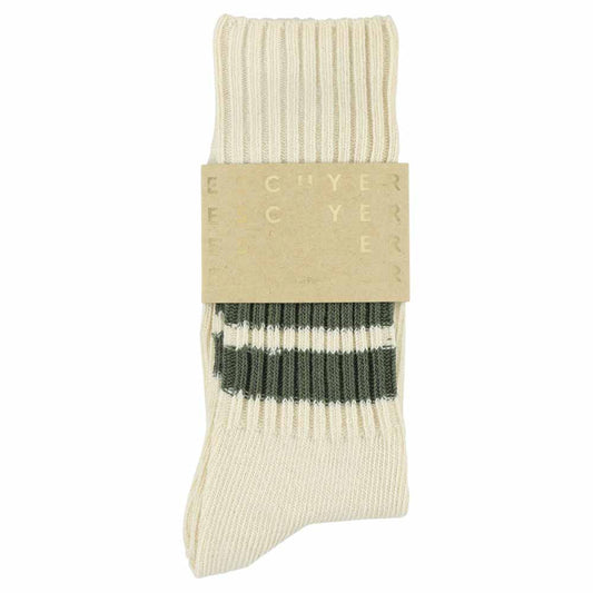 Crew Stripes Socks Ecru / Khak