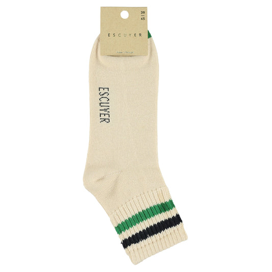 Ankle Socks Bright Ecru / Blue