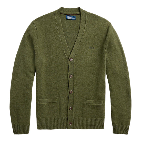 Logo Woll V-Neck Cardigan Clas