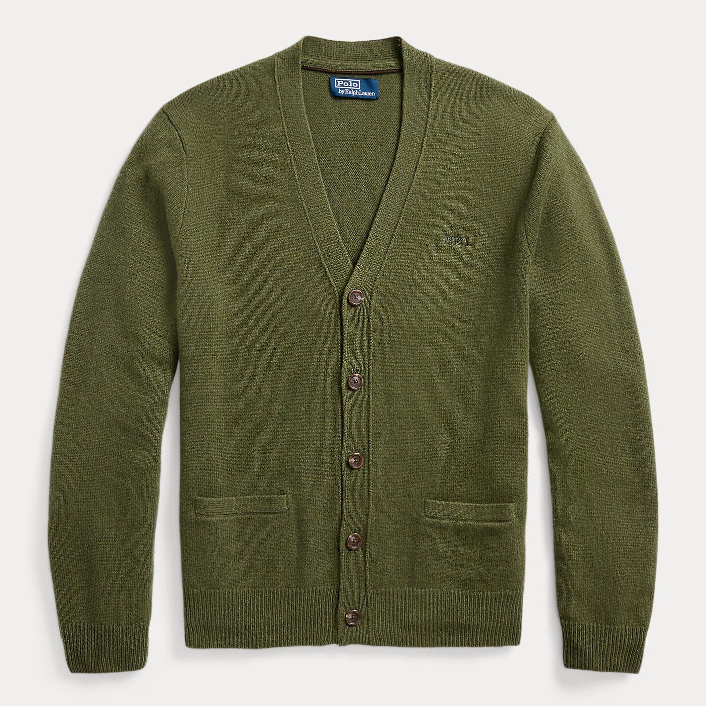 Logo Woll V-Neck Cardigan Clas