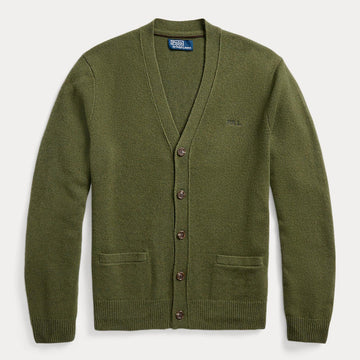 Logo Woll V-Neck Cardigan Clas