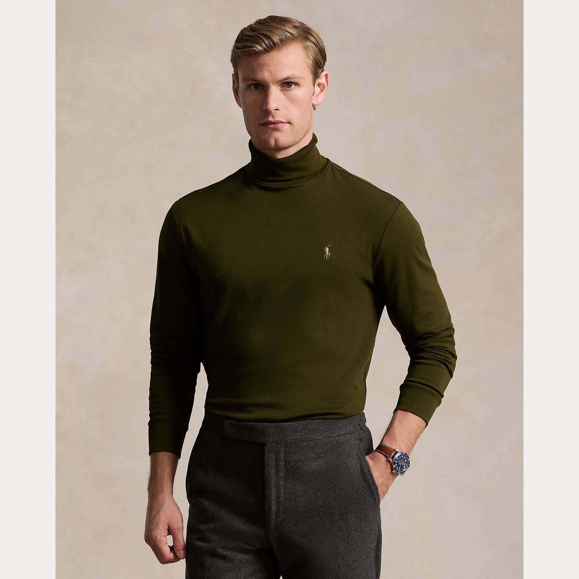 Soft Cotton Turtleneck Soft Lo