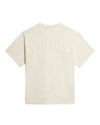 Relaxed fit T-shirt cotton jersey logo patch Heritage White