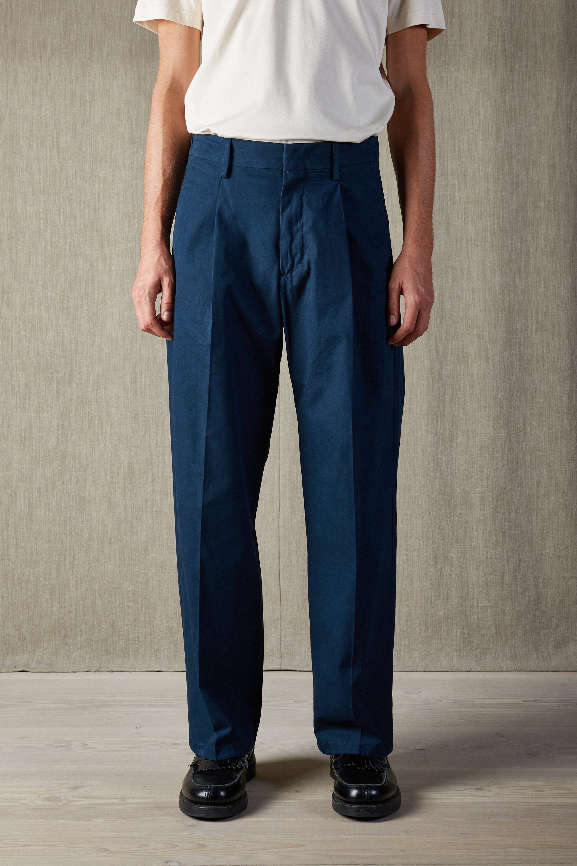 Kay Cotton Double Pleated Wide