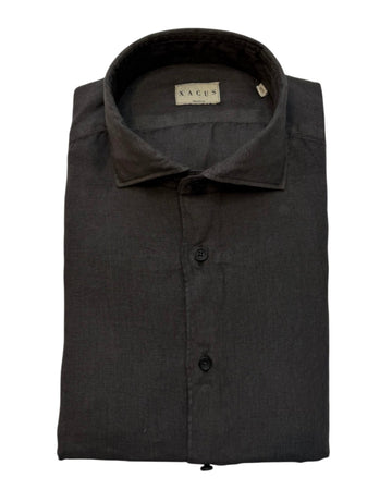 Blackbrown Linen Tinto Capo Shirt Tailor Fit