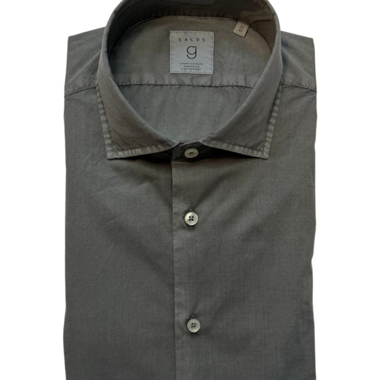 Grey Tinto Capo Grafite Popeline Shirt Tailor Fit