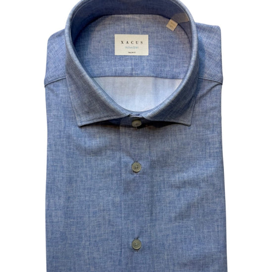 bRIGHT bLUE lINNEN LOOK aXTIVE SHIRT