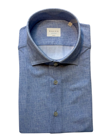 bRIGHT bLUE lINNEN LOOK aXTIVE SHIRT