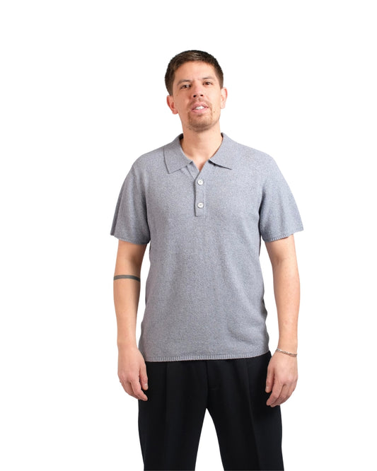 Bluish Grey Jonas Knit Polo