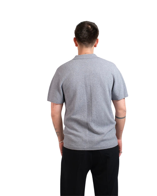 Bluish Grey Jonas Knit Polo