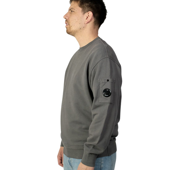 Gunmetal crewneck lens sweatshirt