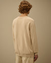 C.P. Company Cotton Crepe Crewneck Lens Sweater – Frozen Dew