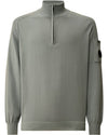 C.P. Company Cotton Crepe Half Zip Sweater – Gunmetal