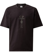 Black twisted short sleeve logo T-shirt