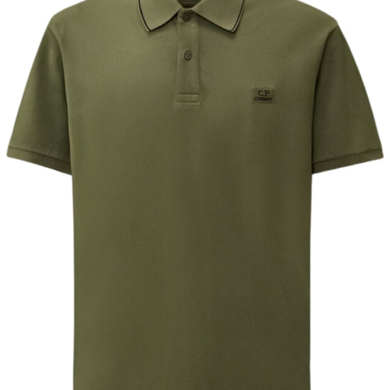 Ivy Green stretch piquet short sleeve logo polo