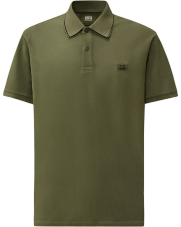 Ivy Green stretch piquet short sleeve logo polo