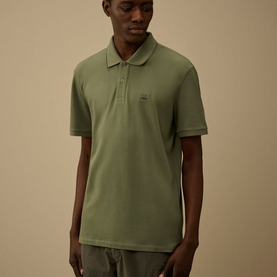 Ivy Green stretch piquet short sleeve logo polo