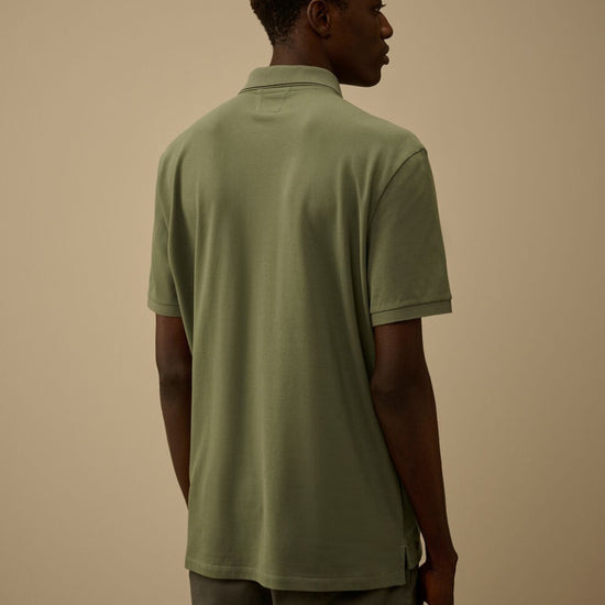 Ivy Green stretch piquet short sleeve logo polo
