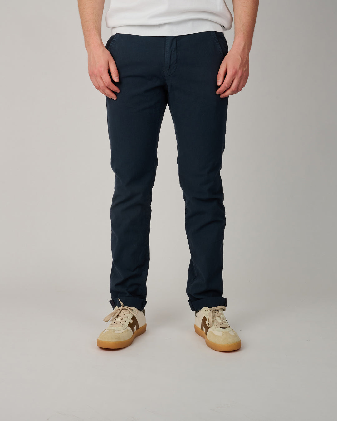 Blauw Visgraatje Torino Regular Fit