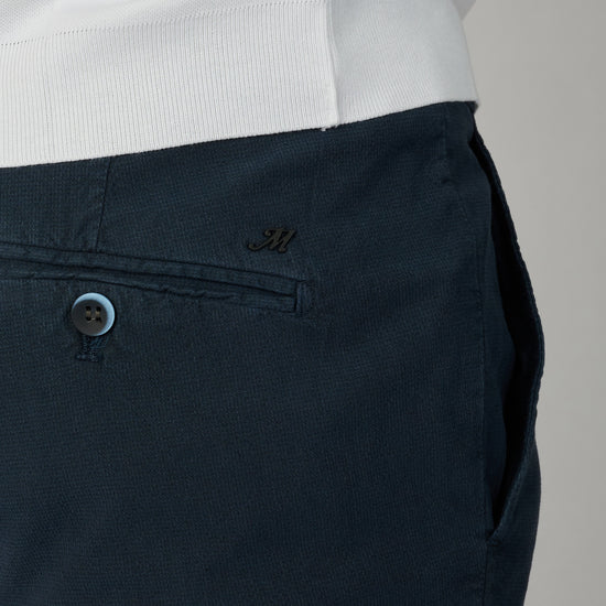 Blauw Visgraatje Torino Regular Fit