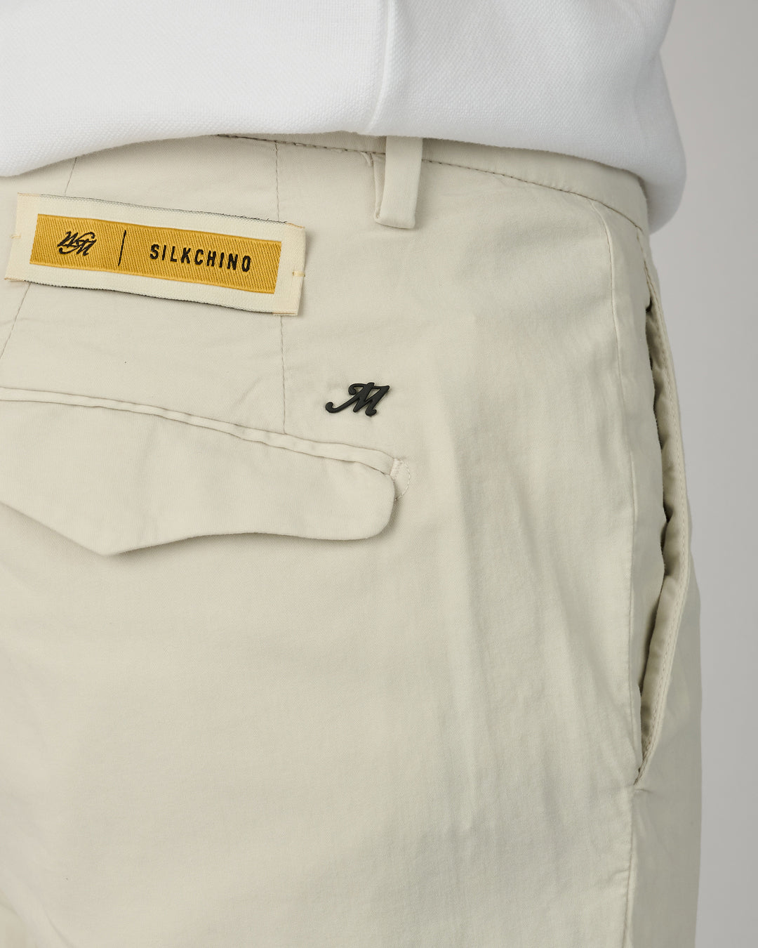 Greybeige Silk Chino Torino Pants