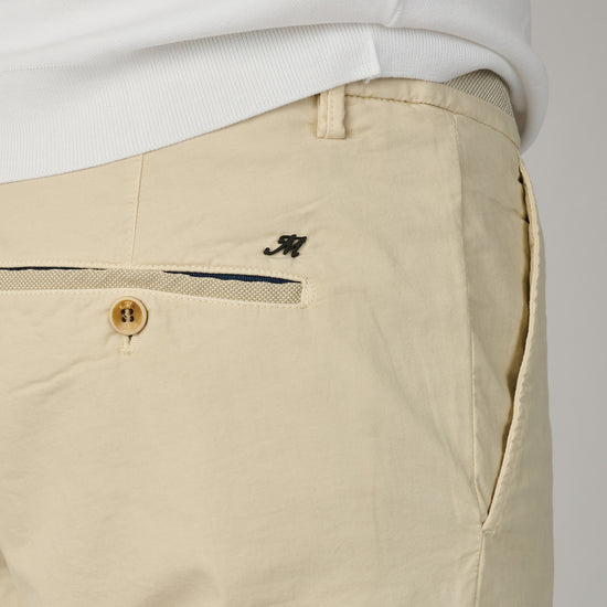 Stucco Ecru Torino University Cotton Shorts