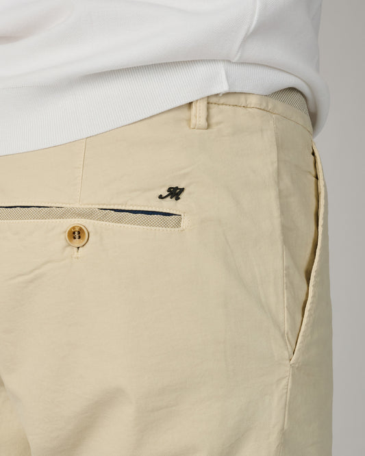 Stucco Ecru Torino University Cotton Shorts
