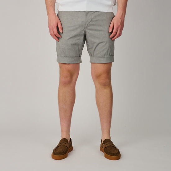 Grey Striped Torino Shorts