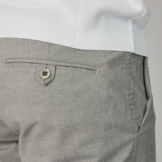 Grey Striped Torino Shorts