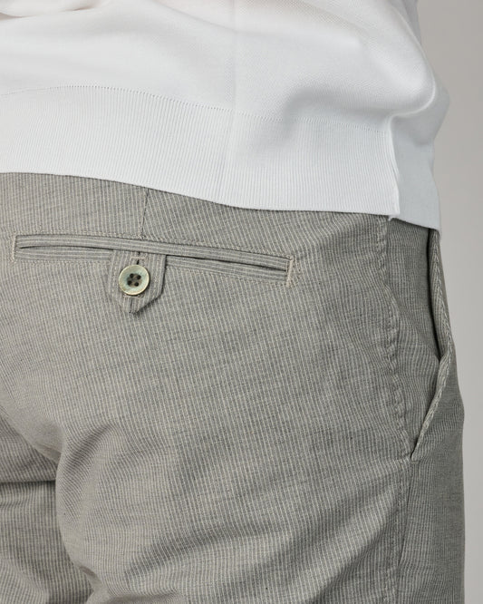 Grey Striped Torino Shorts