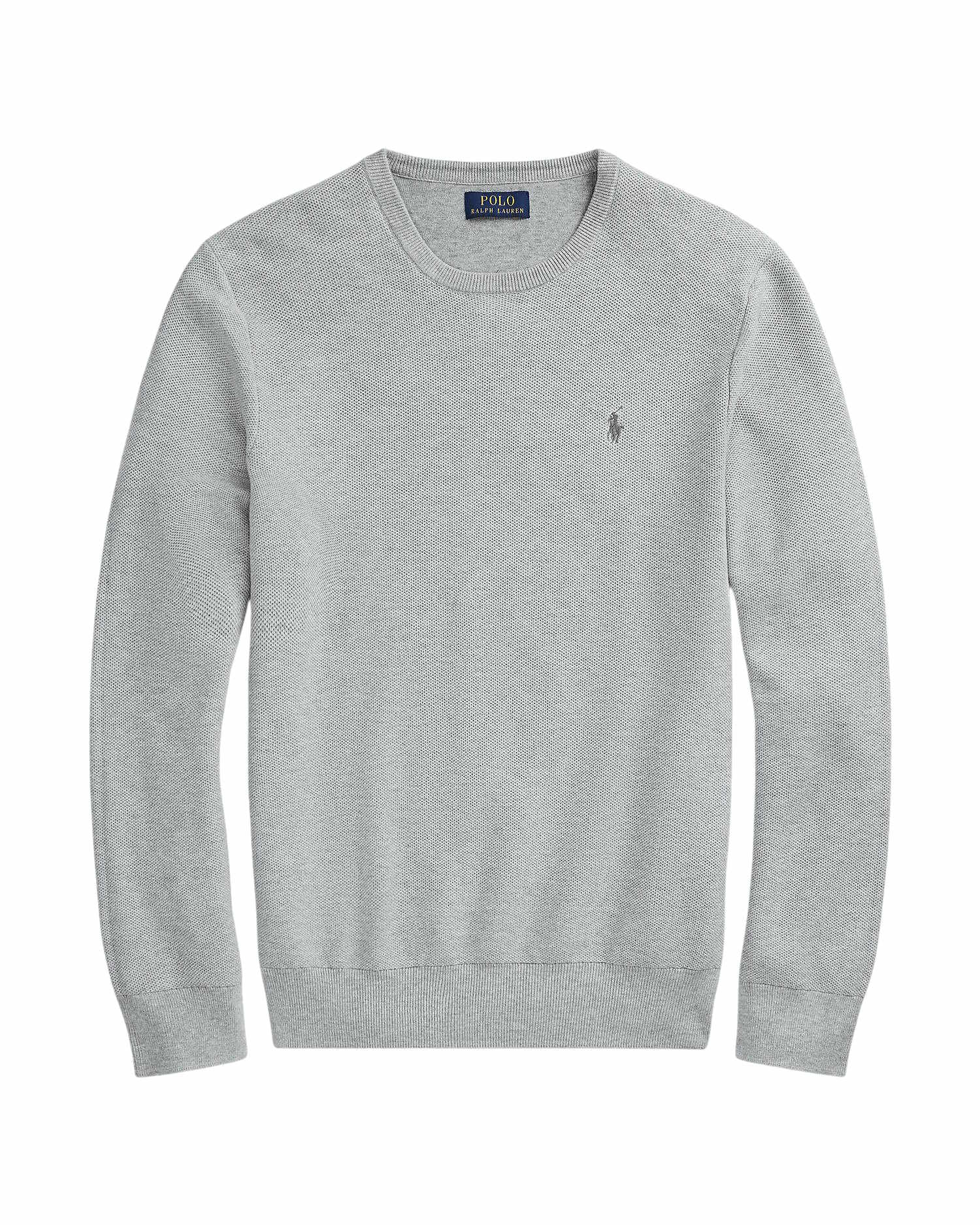 Andover Heather Mesh-Knit Cotton Pullover
